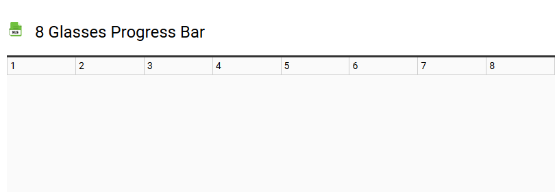 8 Glasses Progress Bar