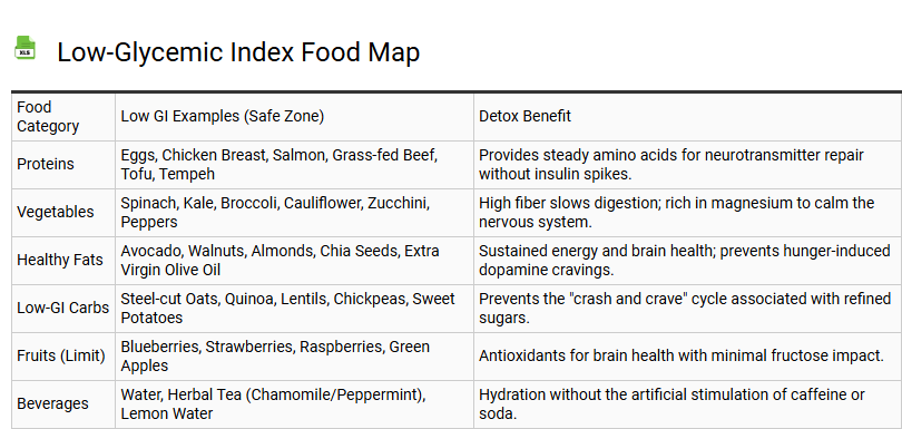 Low-Glycemic Index Food Map