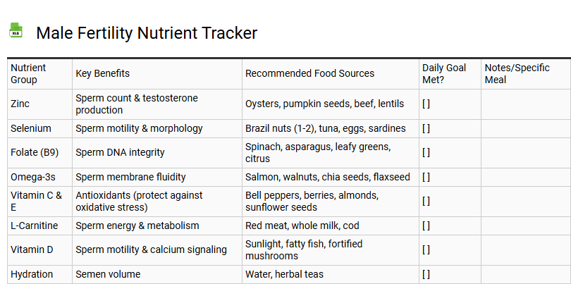 Male Fertility Nutrient Tracker