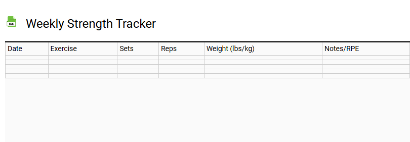 Weekly Strength Tracker