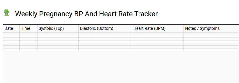 Weekly Pregnancy BP and Heart Rate Tracker