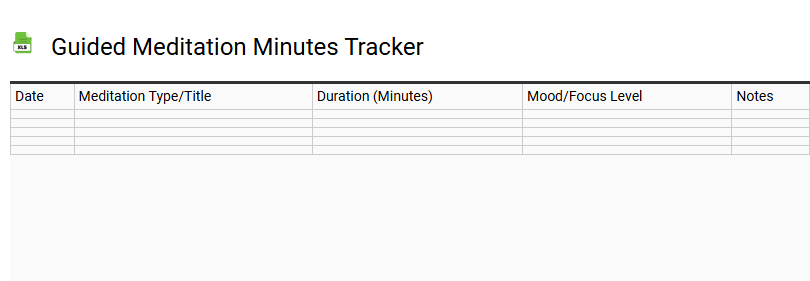 Guided Meditation Minutes Tracker