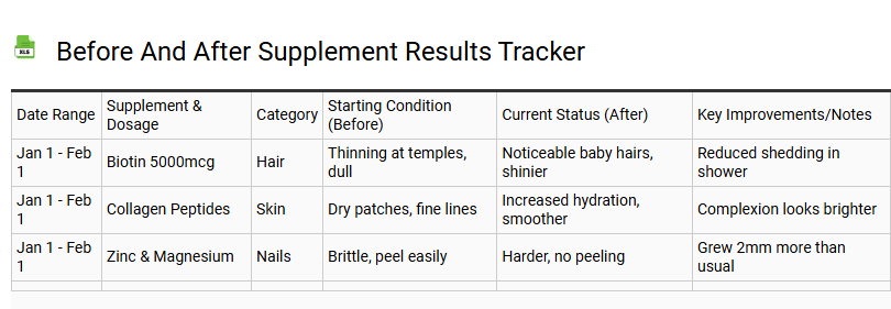 Before and After Supplement Results Tracker