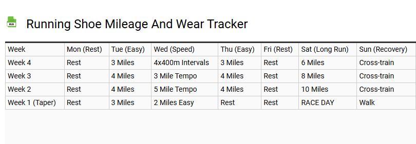 Running Shoe Mileage and Wear Tracker