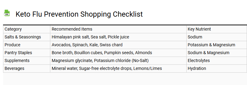 Keto Flu Prevention Shopping Checklist
