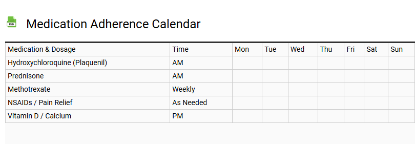 Medication Adherence Calendar