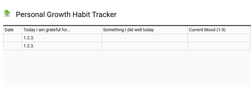 Personal Growth Habit Tracker