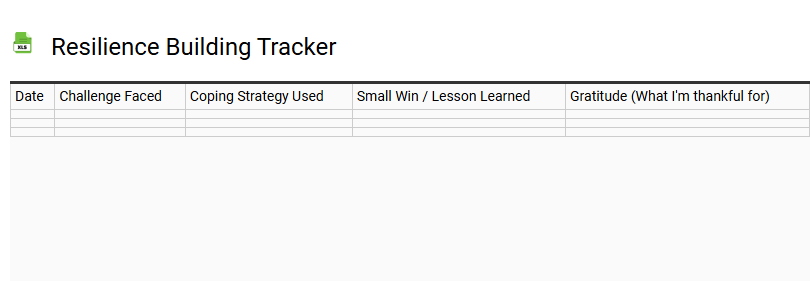 Resilience Building Tracker