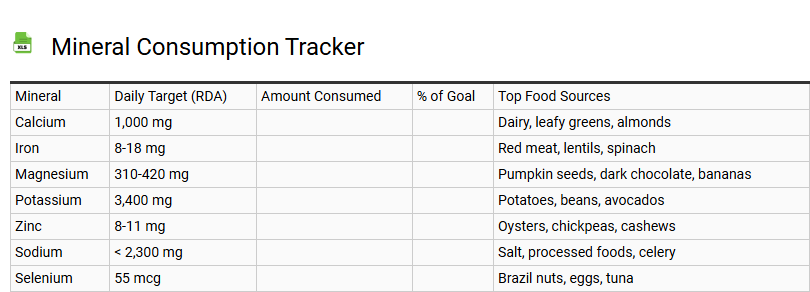 Mineral Consumption Tracker