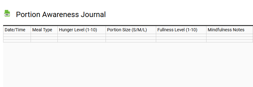 Portion Awareness Journal