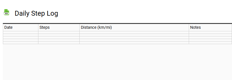 Daily Step Log