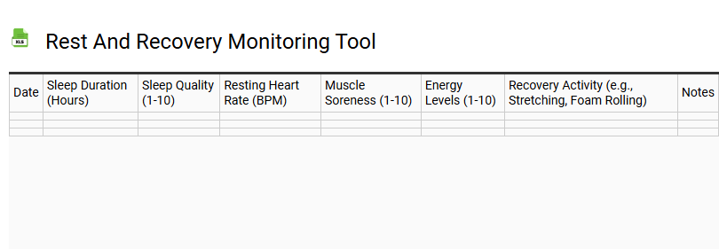 Rest and Recovery Monitoring Tool