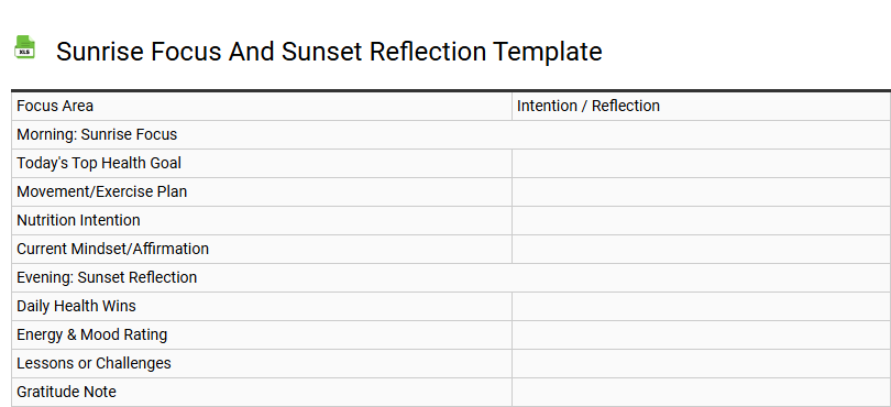 Sunrise Focus and Sunset Reflection Template
