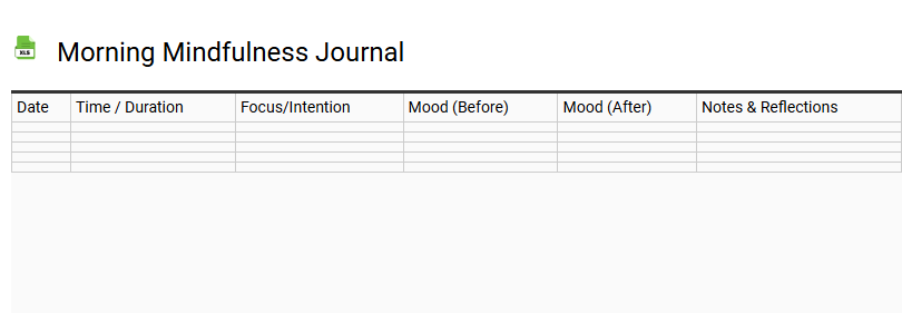 Morning Mindfulness Journal