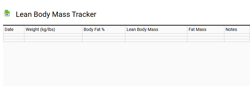 Lean Body Mass Tracker