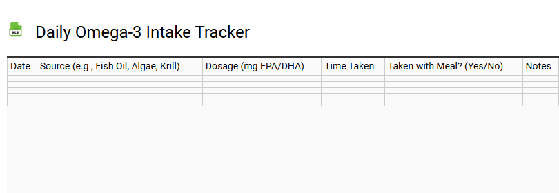 Daily Omega-3 Intake Tracker