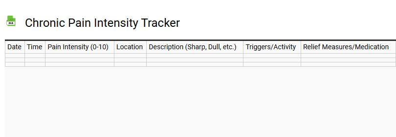 Chronic Pain Intensity Tracker