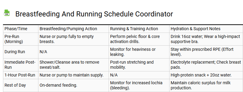 Breastfeeding and Running Schedule Coordinator