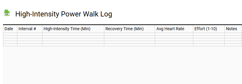 High-Intensity Power Walk Log