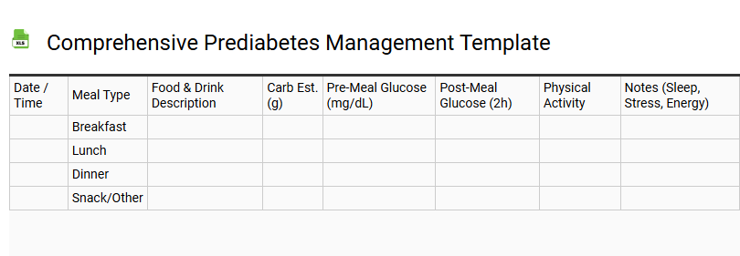 Comprehensive Prediabetes Management Template
