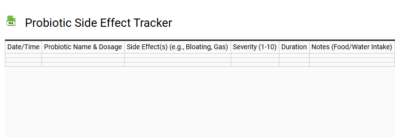 Probiotic Side Effect Tracker