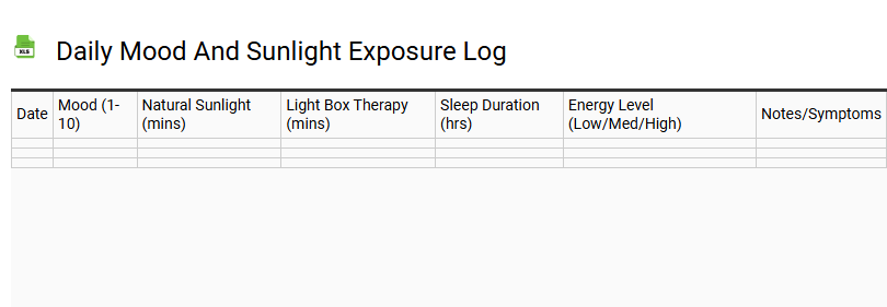 Daily Mood and Sunlight Exposure Log
