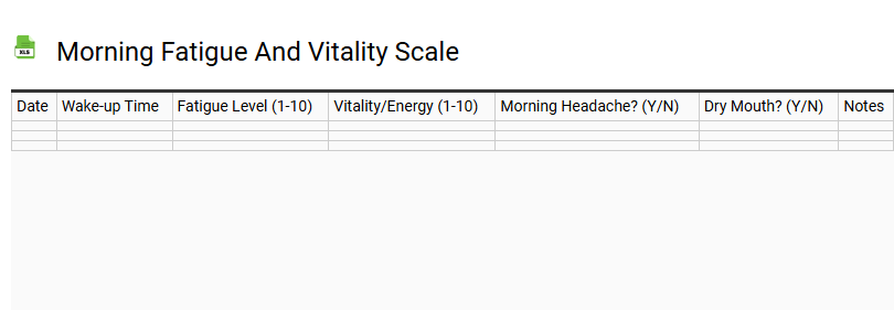 Morning Fatigue and Vitality Scale