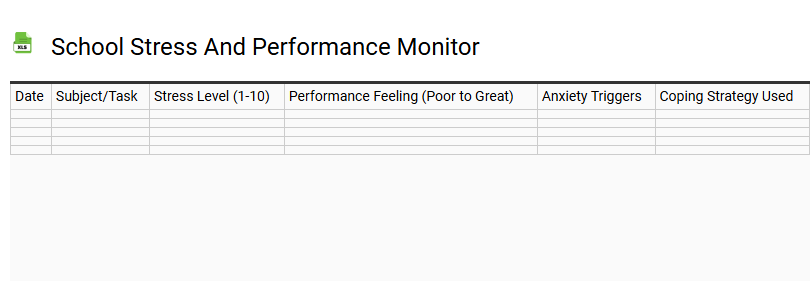 School Stress and Performance Monitor