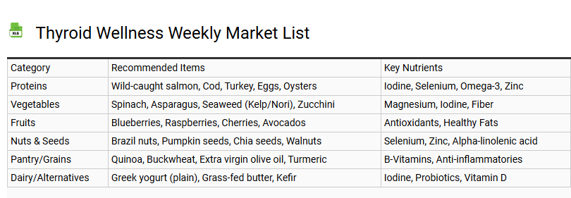 Thyroid Wellness Weekly Market List