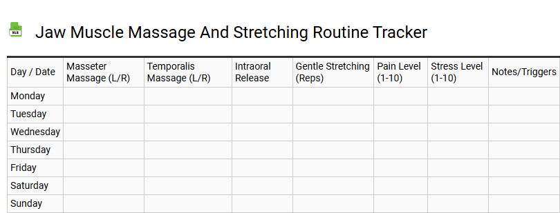 Jaw Muscle Massage and Stretching Routine Tracker