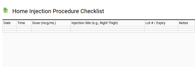Home Injection Procedure Checklist