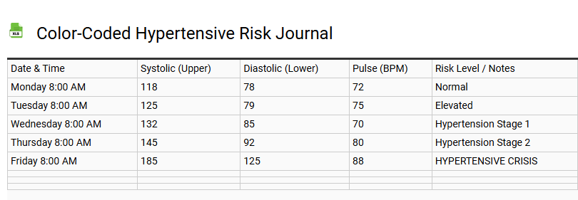 Color-Coded Hypertensive Risk Journal