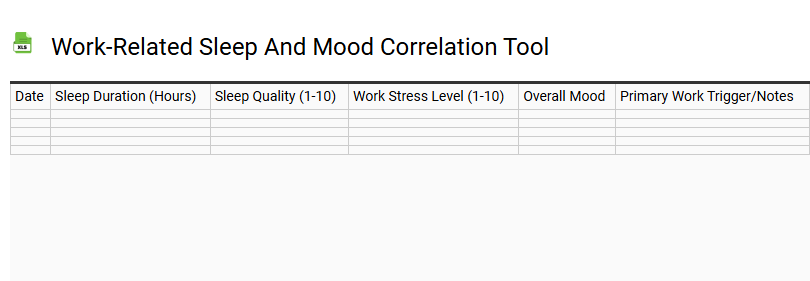 Work-Related Sleep and Mood Correlation Tool