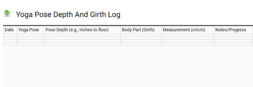 Yoga Pose Depth and Girth Log