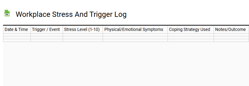 Workplace Stress and Trigger Log