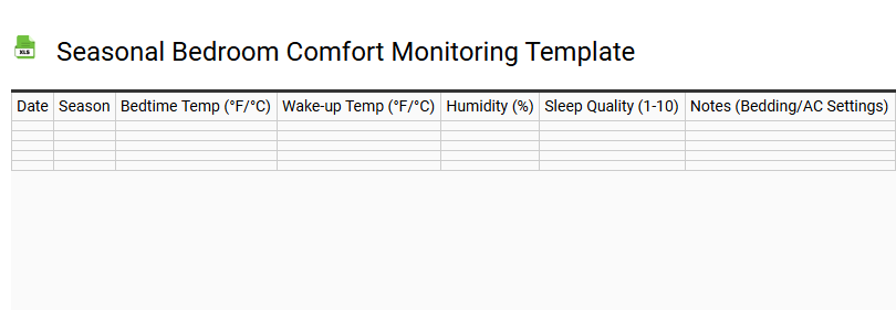 Seasonal Bedroom Comfort Monitoring Template