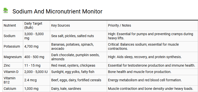 Sodium and Micronutrient Monitor