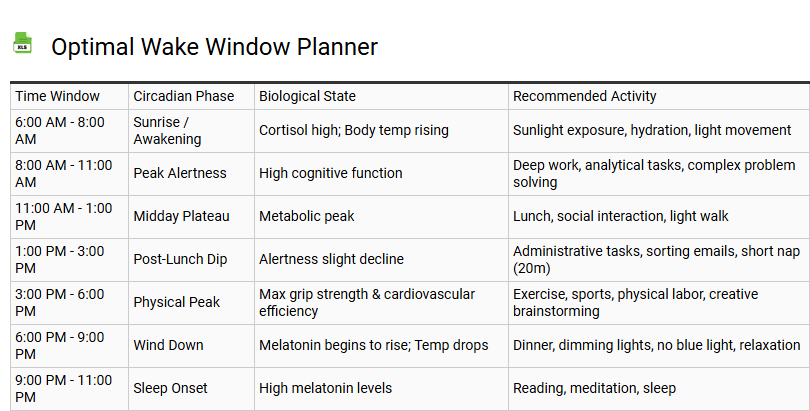 Optimal Wake Window Planner