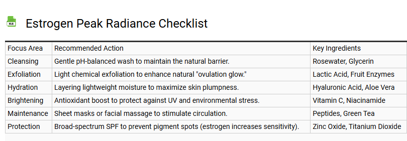 Estrogen Peak Radiance Checklist