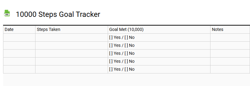 10000 Steps Goal Tracker
