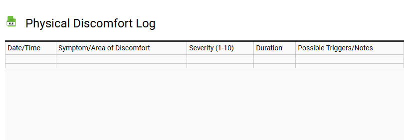 Physical Discomfort Log