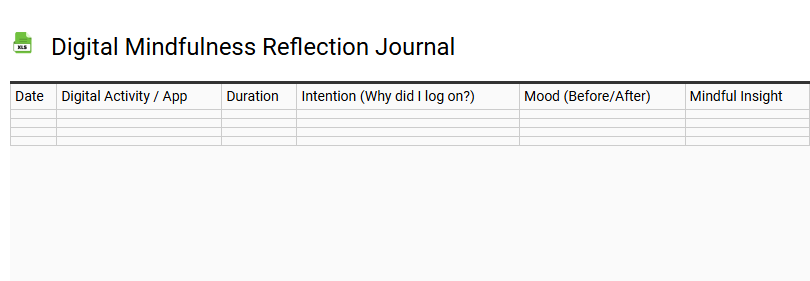 Digital Mindfulness Reflection Journal