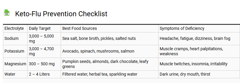 Keto-Flu Prevention Checklist