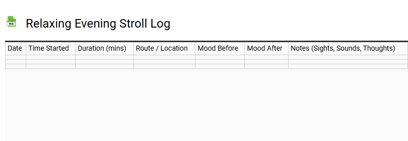Relaxing Evening Stroll Log