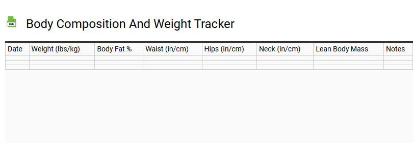 Body Composition and Weight Tracker