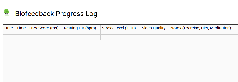 Biofeedback Progress Log