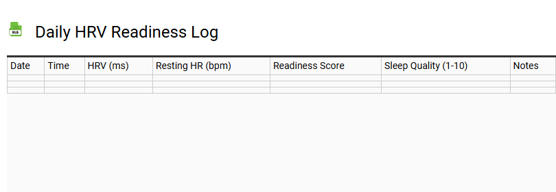 Daily HRV Readiness Log