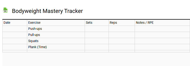 Bodyweight Mastery Tracker