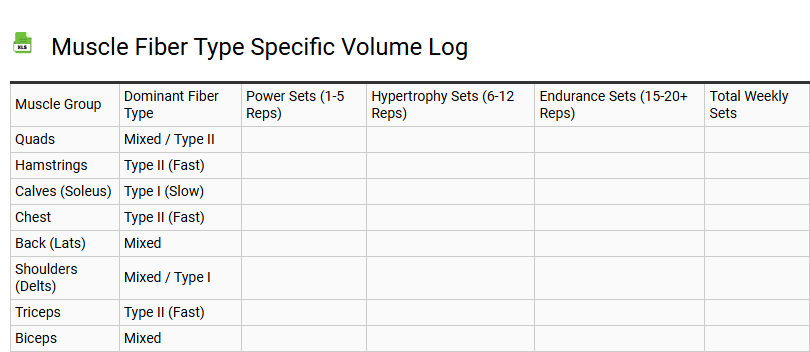 Muscle Fiber Type Specific Volume Log