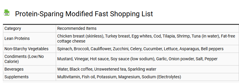 Protein-Sparing Modified Fast Shopping List